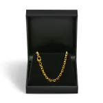 Armband als Ankerkette diamantiert in Gelbgold 333 / 8 Karat, 18.5 cm lang, 3 mm breit, Gewicht ca. 7