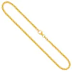 Goldkette als Ankerkette diamantiert in Gelbgold 585 / 14K, 45 cm lang, 3 mm breit, Gewicht ca. 21.3 g.