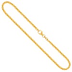 Goldkette als Ankerkette diamantiert in Gelbgold 585 / 14K, 85 cm lang, 3 mm breit, Gewicht ca. 40.2 g.