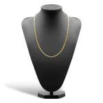 Goldkette als Ankerkette diamantiert in Gelbgold 585 / 14K, 60 cm lang, 3,8 mm breit, Gewicht ca. 42.5 g.