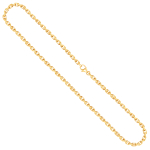 Goldkette als Ankerkette diamantiert in Gelbgold 333 / 8K, 45 cm lang, 3,8 mm breit, Gewicht ca. 29.3 g.