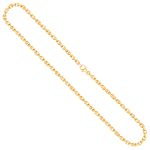 Goldkette als Ankerkette diamantiert in Gelbgold 585 / 14K, 55 cm lang, 3,8 mm breit, Gewicht ca. 41.9 g.