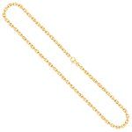 Goldkette als Ankerkette diamantiert in Gelbgold 585 / 14K, 60 cm lang, 3,8 mm breit, Gewicht ca. 42.5 g.