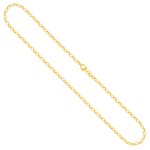Goldkette als Erbskette in Gelbgold 375 / 9K, 85 cm lang, 2,4 mm breit, Gewicht ca. 7.5 g.