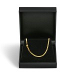 Goldkette als Panzerkette flach 0.8 Höhe in Gelbgold 585 / 14K, 50 cm lang, 2,4 mm breit, Gewicht ca. 7.9 g.