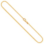 Goldkette als Venezianerkette rund geschlagen in Gelbgold 333 / 8K, 38 cm lang, 1,5 mm breit, Gewicht ca. 4.9 g.