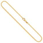 Goldkette als Venezianerkette rund geschlagen in Gelbgold 375 / 9K, 50 cm lang, 1,5 mm breit, Gewicht ca. 6.7 g.