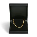 Goldkette als Venezianerkette rund geschlagen in Gelbgold 375 / 9K, 55 cm lang, 2,7 mm breit, Gewicht ca. 18 g.