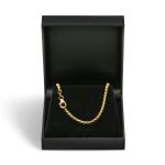 Goldkette als Venezianerkette rund geschlagen in Gelbgold 375 / 9K, 45 cm lang, 2,7 mm breit, Gewicht ca. 14.7 g.