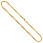 Goldkette als Venezianerkette rund geschlagen in Gelbgold 585 / 14K, 100 cm lang, 2,7 mm breit, Gewicht ca. 38.4 g.