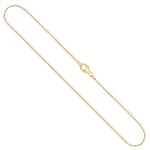 Goldkette als Venezianerkette in Gelbgold 750 / 18K, 45 cm lang, 0,7 mm breit, Gewicht ca. 2.4 g.