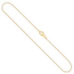 Goldkette als Venezianerkette in Gelbgold 375 / 9K, 34 cm lang, 0,7 mm breit, Gewicht ca. 1.4 g.