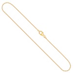 Goldkette als Venezianerkette in Gelbgold 375 / 9K, 36 cm lang, 0,7 mm breit, Gewicht ca. 1.4 g.