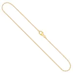 Goldkette als Venezianerkette in Gelbgold 375 / 9K, 45 cm lang, 0,7 mm breit, Gewicht ca. 1.8 g.
