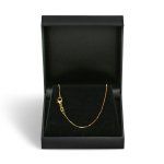 Goldkette als Venezianerkette in Gelbgold 750 / 18K, 45 cm lang, 0,7 mm breit, Gewicht ca. 2.4 g.