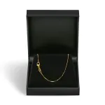 Goldkette als Venezianerkette in Gelbgold 375 / 9K, 80 cm lang, 0,7 mm breit, Gewicht ca. 3.2 g.