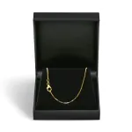 Goldkette als Venezianerkette in Gelbgold 585 / 14K, 60 cm lang, 0.8 mm breit, Gewicht ca. 3.1 g.