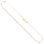Goldkette als Venezianerkette in Gelbgold 750 / 18K, 42 cm lang, 0,9 mm breit, Gewicht ca. 3.4 g.