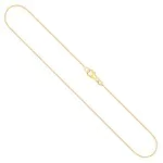 Goldkette als Venezianerkette in Gelbgold 585 / 14K, 40 cm lang, 0,9 mm breit, Gewicht ca. 2.8 g.