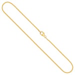 Goldkette als Venezianerkette in Gelbgold 585 / 14K, 45 cm lang, 1,2 mm breit, Gewicht ca. 4.8 g.