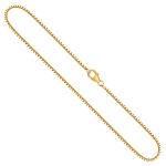 Goldkette als Venezianerkette in Gelbgold 750 / 18K, 36 cm lang, 1,4 mm breit, Gewicht ca. 6.6 g.