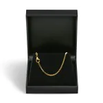 Goldkette als Venezianerkette in Gelbgold 585 / 14K, 40 cm lang, 1,8 mm breit, Gewicht ca. 9 g.
