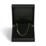 Goldkette als Venezianerkette in Gelbgold 750 / 18K, 38 cm lang, 1,2 mm breit, Gewicht ca. 4.6 g.