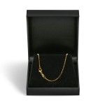 Goldkette als Venezianerkette in Gelbgold 585 / 14K, 75 cm lang, 1,2 mm breit, Gewicht ca. 7.9 g.