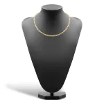 Goldkette als Kordelkette hohl in Gelbgold 585 / 14 Karat, 65 cm lang, 5 mm breit, Gewicht ca. 22,5 g.