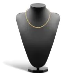Goldkette als Kordelkette hohl in Gelbgold 585 / 14K, 50 cm lang, 5,4 mm breit, Gewicht ca. 21.6 g.