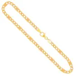 Goldkette als Fantasiekette hohl in Gelbgold 585 / 14K, 55 cm lang, 5,2 mm breit, Gewicht ca. 11.9 g.