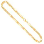 Goldkette als Fantasiekette hohl in Gelbgold 333 / 8K, 40 cm lang, 5,2 mm breit, Gewicht ca. 8.2 g.