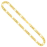 Goldkette als Figarokette hohl in Gelbgold 750 / 18K, 50 cm lang, 5.7 mm breit, Gewicht ca. 14.7 g.