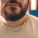 Goldkette als Fantasiekette in Gelbgold 375 / 9 Karat, 50 cm lang, 3.5 mm breit, Gewicht ca. 4.1 g.