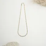 Goldkette als Fantasiekette in Gelbgold 585 / 14 Karat, 34 cm lang, 3.5 mm breit, Gewicht ca. 3.5 g.