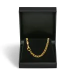 Goldkette als Zwillingspanzerkette in Gelbgold 585 / 14K, 45 cm lang, 3,9 mm breit, Gewicht ca. 9.3 g.