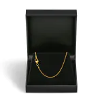 Goldkette als Zopfkette in Gelbgold 585 / 14 Karat, 75 cm lang, 1.3 mm breit, Gewicht ca. 5 g.