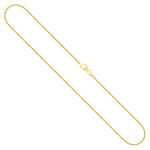 Goldkette als Zopfkette in Gelbgold 585 / 14K, 38 cm lang, 1,3 mm breit, Gewicht ca. 2.5 g.