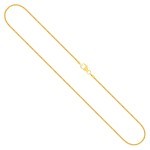 Goldkette als Zopfkette in Gelbgold 585 / 14K, 40 cm lang, 1,3 mm breit, Gewicht ca. 2.7 g.