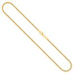 Goldkette als Zopfkette in Gelbgold 375 / 9K, 42 cm lang, 2,1 mm breit, Gewicht ca. 6.1 g.