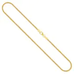 Goldkette als Zopfkette in Gelbgold 750 / 18K, 60 cm lang, 2,1 mm breit, Gewicht ca. 12.3 g.
