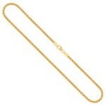 Goldkette als Zopfkette in Gelbgold 375 / 9K, 70 cm lang, 2,5 mm breit, Gewicht ca. 14.8 g.