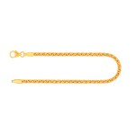 Armband als Zopfkette in Gelbgold 375 / 9K, 18 cm lang, 2.5 mm breit, Gewicht ca. 4 g.