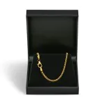 Armband als Zopfkette in Gelbgold 333 / 8K, 18,5 cm lang, 2,5 mm breit, Gewicht ca. 4 g.