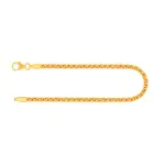 Armband als Zopfkette in Gelbgold 585 / 14 K, 20 cm lang, 2,5mm breit, Gewicht ca. 5 g.