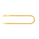 Armband als Zopfkette in Gelbgold 333 / 8 Karat, 19.5 cm lang, 2.5 mm breit, Gewicht ca. 4,2 g.