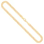 Goldkette als Zwillingspanzerkette in Gelbgold 333 / 8K, 100 cm lang, 3,9 mm breit, Gewicht ca. 8.6 g.