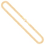 Goldkette als Zwillingspanzerkette in Gelbgold 333 / 8K, 50 cm lang, 3,9 mm breit, Gewicht ca. 4 g.