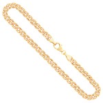 Goldkette als Zwillingspanzerkette in Gelbgold 333 / 8K, 45 cm lang, 4,8 mm breit, Gewicht ca. 6.8 g.