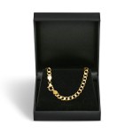 Goldkette als Panzerkette facettiert in Gelbgold 333 / 8K, 60 cm lang, 5 mm breit, Gewicht ca. 13.5 g.